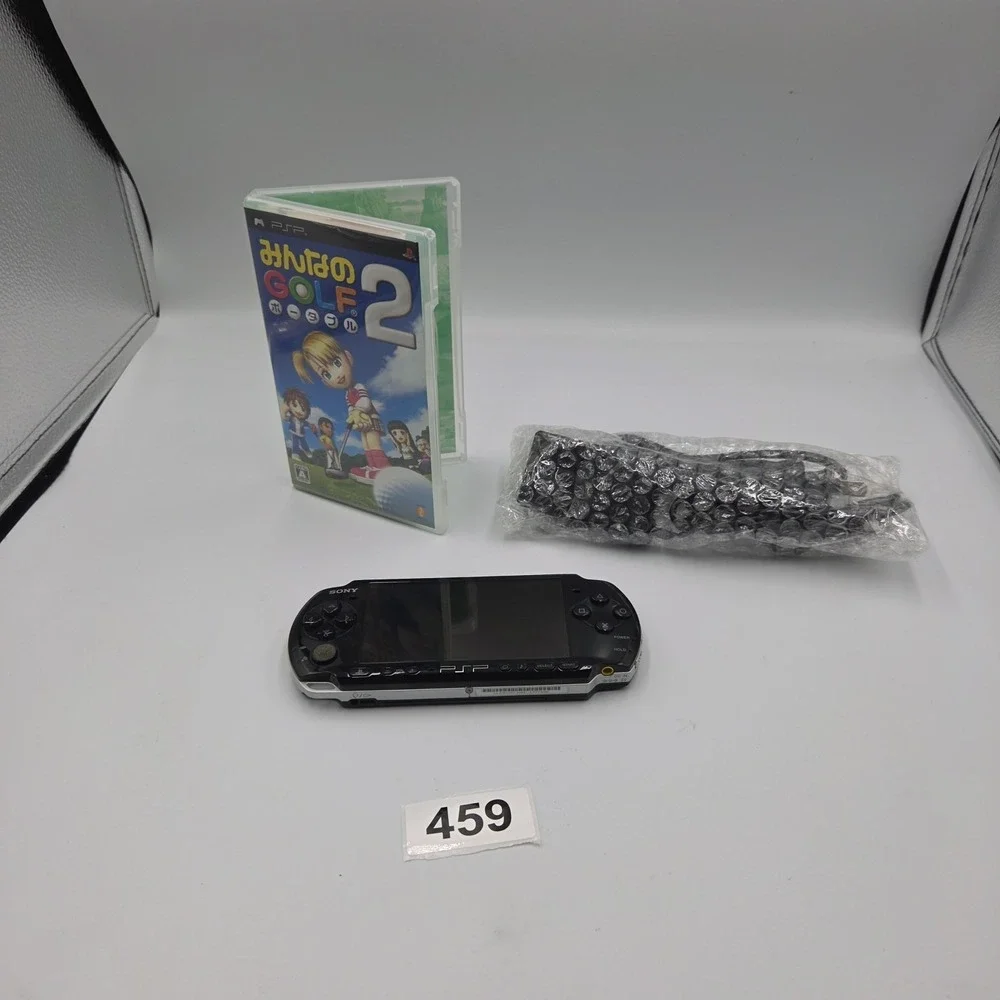 Sony PSP-3000 Black Japan Import Console Tested Reads UMD No Battery + Game